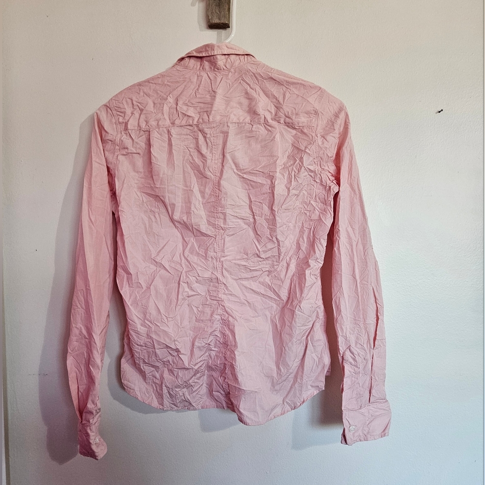 Frank & Eileen pink crinkle Shirt oversized Xs - Picture 2 of 4